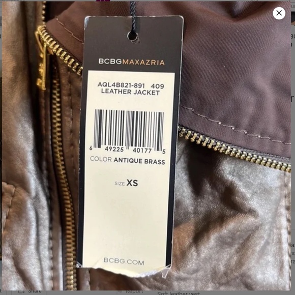 NWT BCBGMaxAzria Copper Moto Leather Vest Jacket - Picture 4 of 10